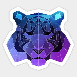 Galaxy Tiger Geometric Animal Sticker